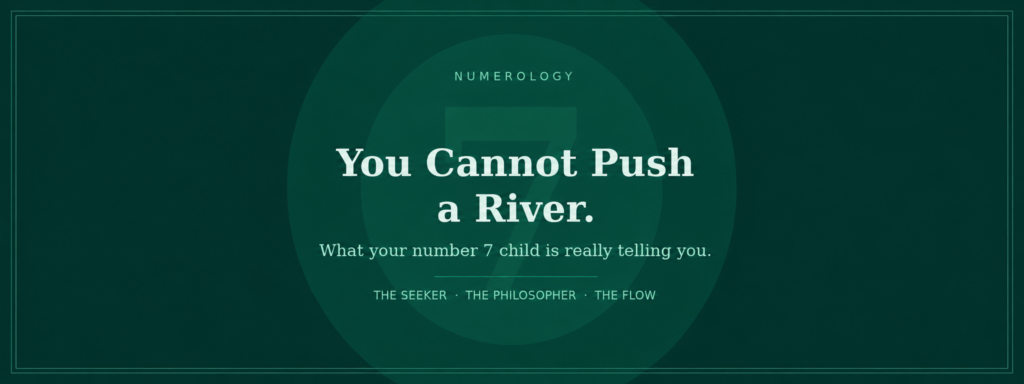 You Cannot Push a River. And You Cannot Push a Number 7 Child.